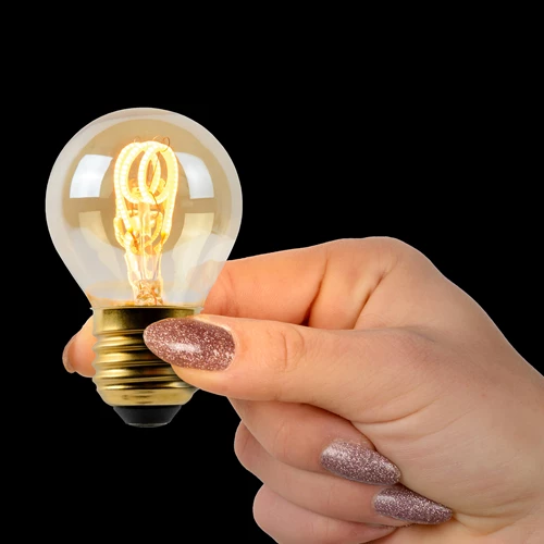 Lucide G45 - Lámpara de filamento - Ø 4,5 cm - LED Regul. - E27 - 1x3W 2200K - Ámbar - ambiente 2